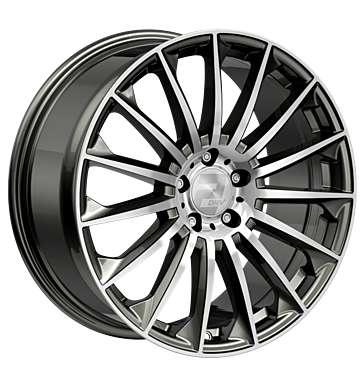 2DRV, WH39, 8x18 ET40 5x112 66,6, dark gunmetal hochglanzpoliert