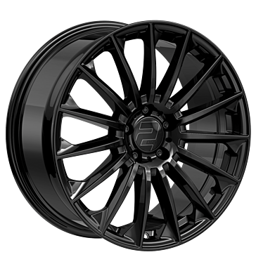 2DRV, WH39, 9,5x22 ET30 5x112 66,6, schwarz glänzend lackiert