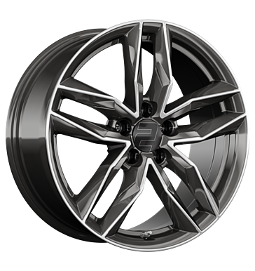 2DRV, WH40, 8x19 ET43 5x112 66,6, dark gunmetal hochglanzpoliert
