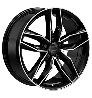 2DRV, WH40, 7,5x18 ET53 5x112 66,6, schwarz hochglanz poliert