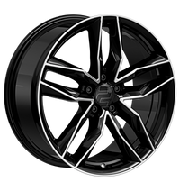 2DRV, WH40, 7,5x18 ET40 5x112 66,6, schwarz hochglanz poliert