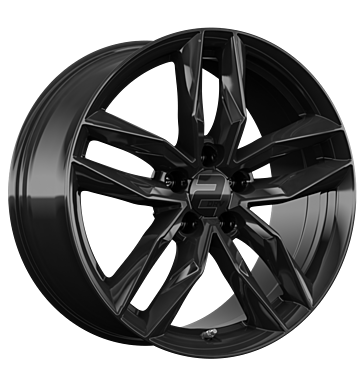 2DRV, WH40, 7,5x18 ET53 5x112 66,6, schwarz glänzend lackiert