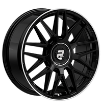 2DRV, WH43, 9x20 ET35 5x114,3 72,6, schwarz glänzend lackiert hochgl. Felgenbett