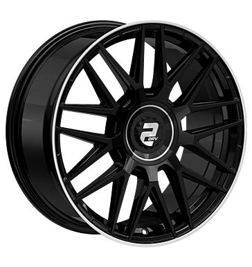 2DRV, WH43, 9x20 ET48 5x112 66,6, schwarz glänzend lackiert hochgl. Felgenbett