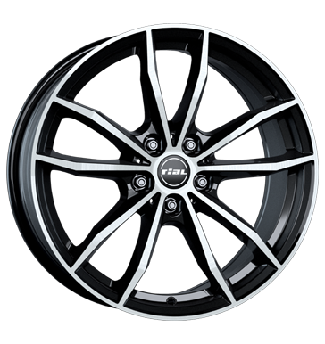 Rial, X12, 7,5x18 ET50 5x112 66,5, diamant-schwarz frontpoliert