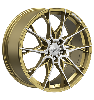 Axxion, X1, 8,5x19 ET45 5x112 72,6, gold matt poliert