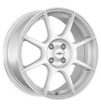 Axxion, X2, 7x17 ET38 4x100 63,4, race silber lackiert