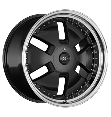 Axxion, Y1, 11x20 ET32 5x112 66,6, schwarz glanz m. hochgl. pol. Felgenbett