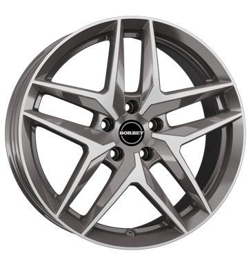 Borbet, Z, 7,5x18 ET44 5x112 66,6, mistral anthracite glossy polished